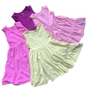 Merce & Me 4 Girls Dress Bundle Twirl Basic Back to School READ